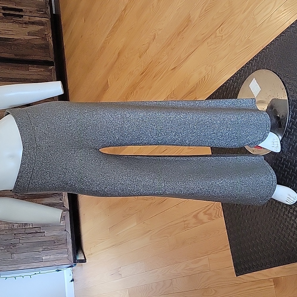 Vince wide leg knit metallic thread pull on pants